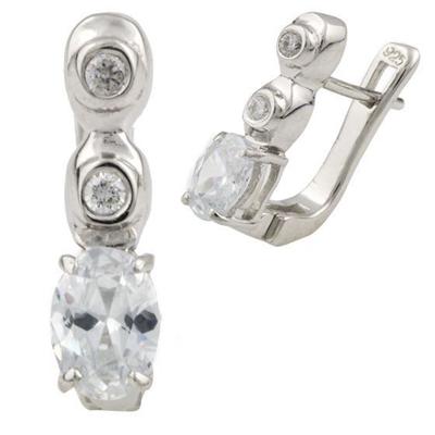 Silberohrringe mit Zirkonia (1083154)