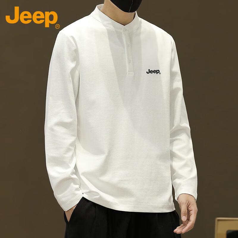 Jeep Men's Henley Collar Long-Sleeve T-Shirt