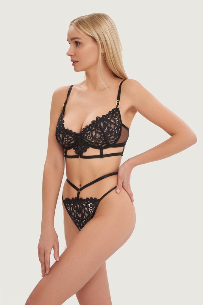 Set av linne: mjuk bh och stringtrosa Jolidon (90628)