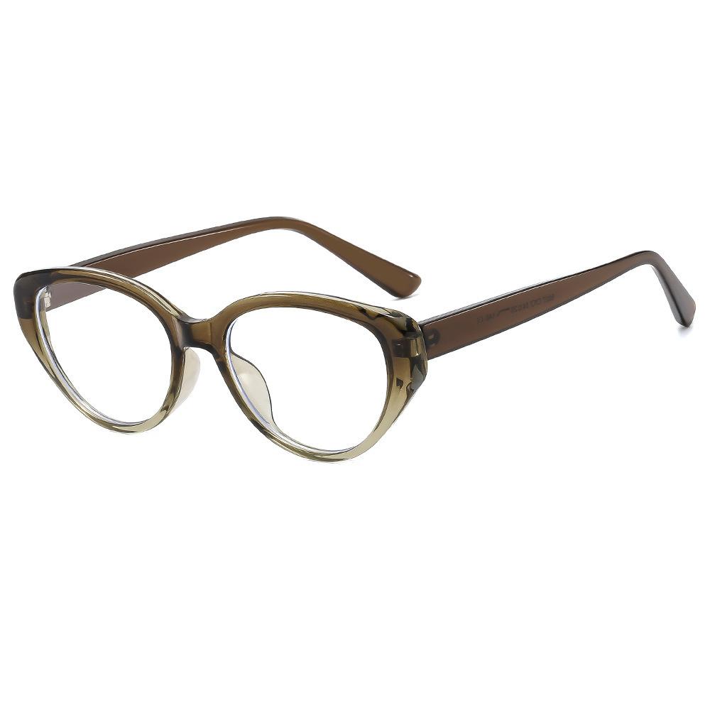 Retro Maillard Cat Eye Glasses Can Be Equipped With Myopia Lenses, Advanced Plain Frames, Women'S Anti-Blue Light Glasses