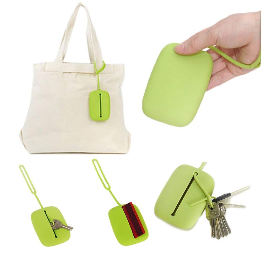 Small Card Case Silicone Card Holder Pure Color Students Bus Card Cover  Female/Girls