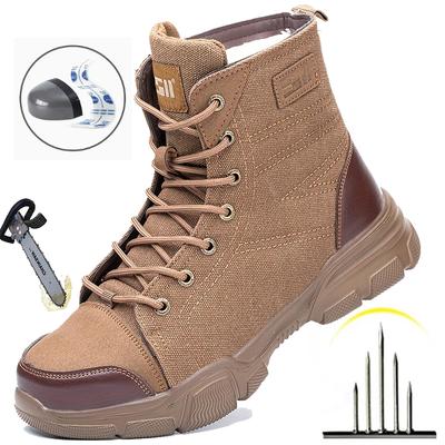 Bottes de Travail à Embout Acier pour Homme Anti-Écrasement Anti-Perforation Chaussures de Sécurité Antidérapantes Chaussures Indestructibles Homme Femme Chaussures de Travail pour la Construction