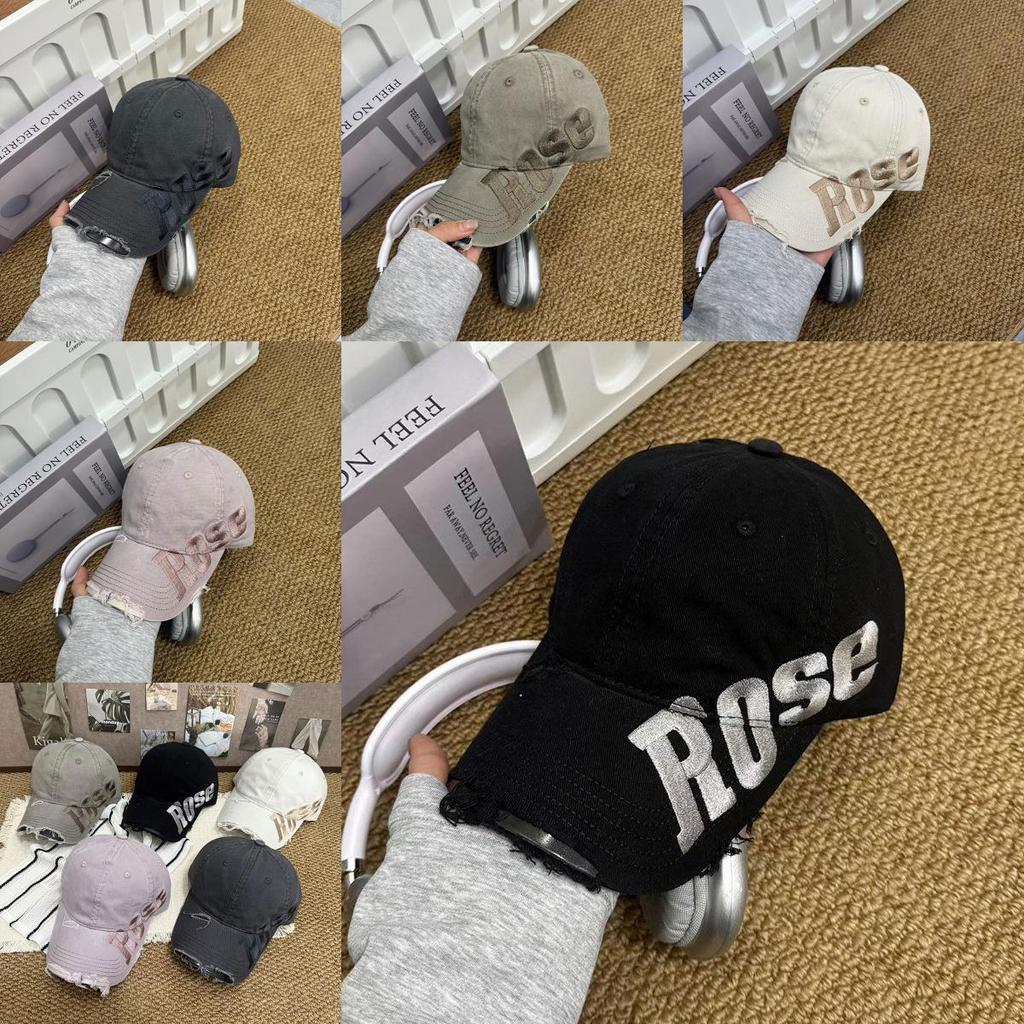 Streetwear Baseball Cap With Embroidered Letters And Wide Brim For Summer Sun Protection