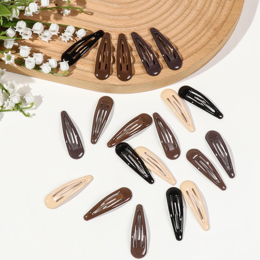 20 Pcs Multicolour Metal Hair Clips for Women,Black Snap BB Barrettes for Women,Cute Candy Colour Styling Hair Accessories