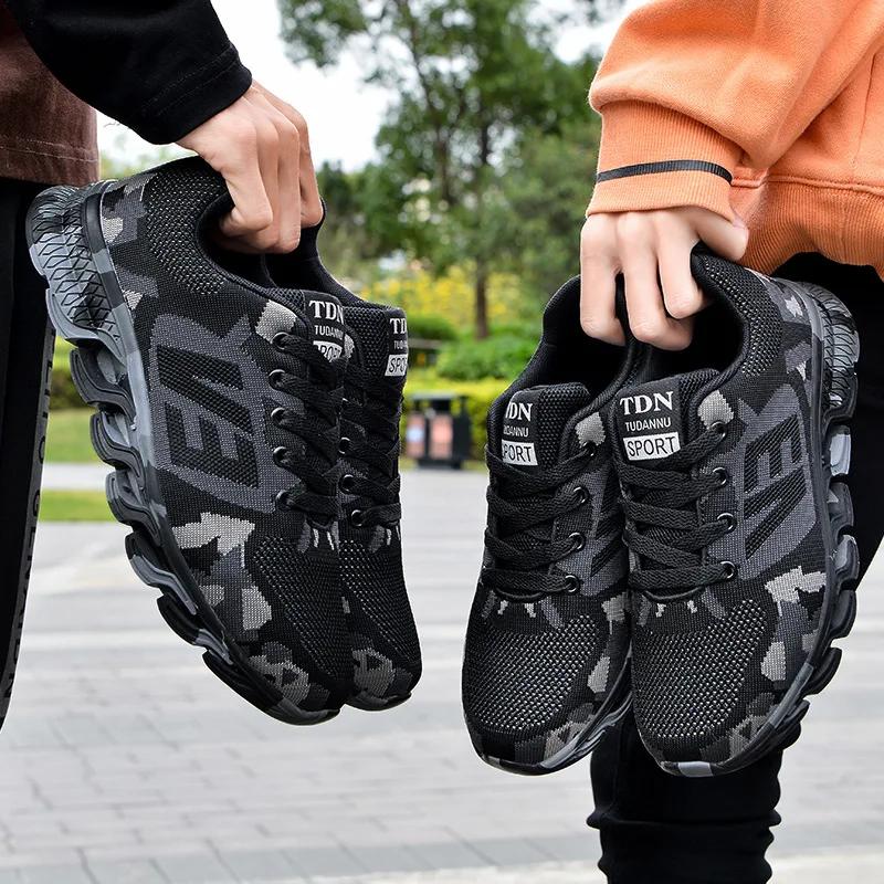 New Black Camouflage Student Military Training Sports Shoes for Men and Women, Ultra Light and Breathable Outdoor Running Shoes