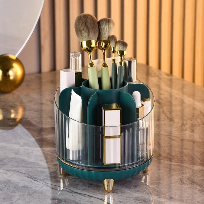 Stylish Cosmetic Holder Rotatable Makeup Storage Case Space Saving Organizers Home Accessory for Beauty Products