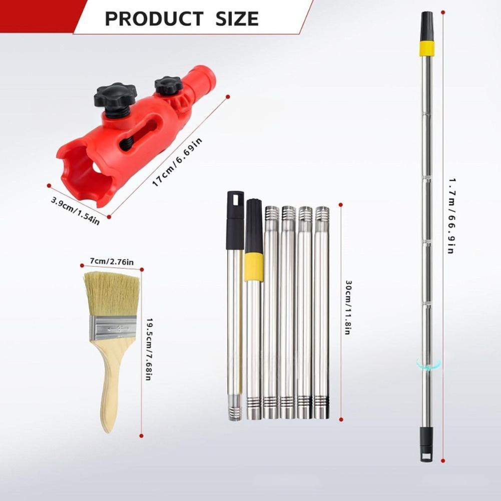 Telescopic Painting Tool Extension Rod Paint Roller Extension Rod Comprehensive Painting Set Effortless Ceiling Coverage