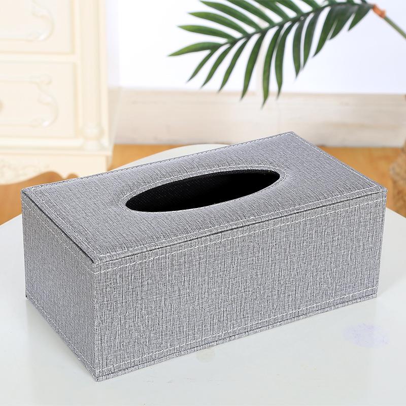 Simple PU Leather Tissue Box for Home, Hotel, or KTV with Custom Logo