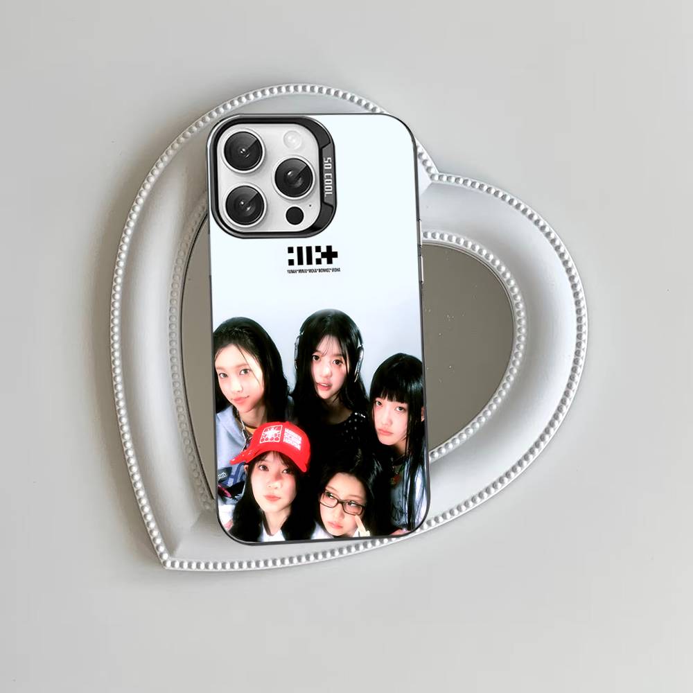 I-illit KPOP For Iphone 15 14 13 Plus 17 16 12 11 Pro Max Matte Colored Silver Luxury Phone Cover