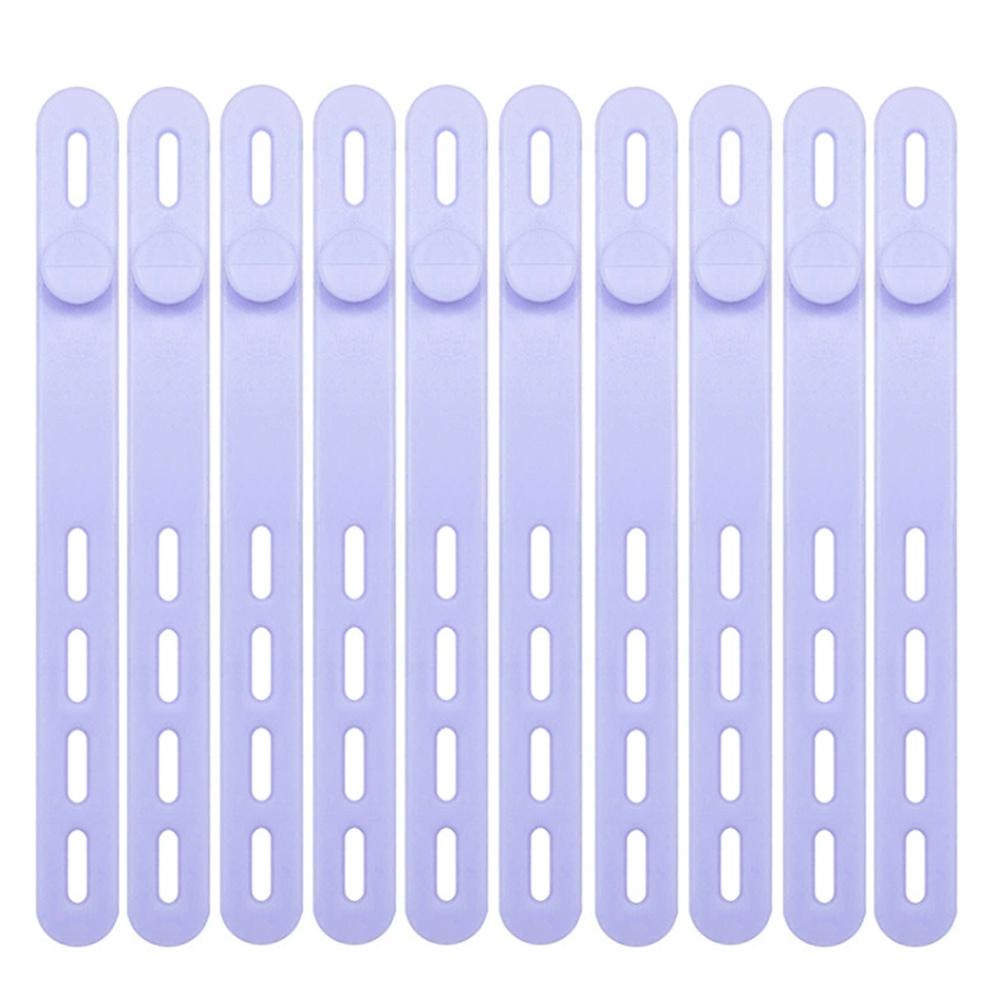 JCD 10pcs Silicone Cable Ties Assorted Color Reusable Heavy Duty Cable Organizer Management for Fastening Cords and Wires