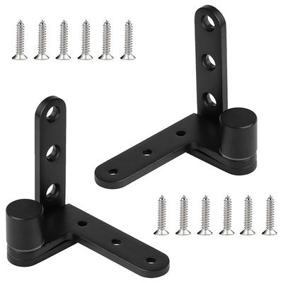 SHGO-Black 3Mm Thickness Pivot Hinge For Wooden Doors, Max Load 132Lb/Pair, 270 Degree Rotation With Screws Included