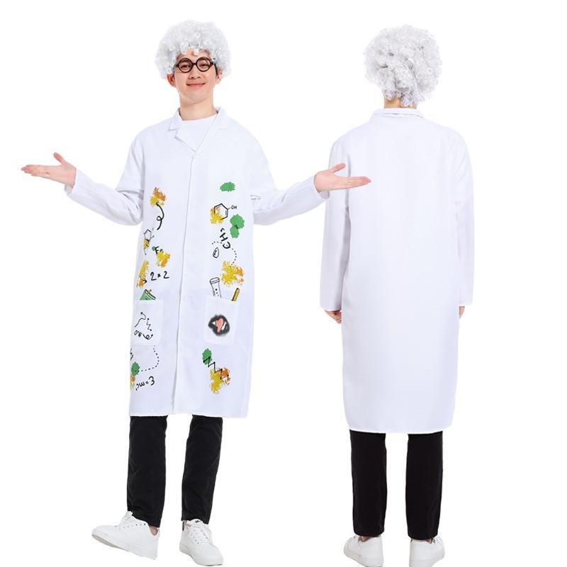 Halloween Frankenstein Adult Kids Costume Funny Scientist Stage Costume School Party