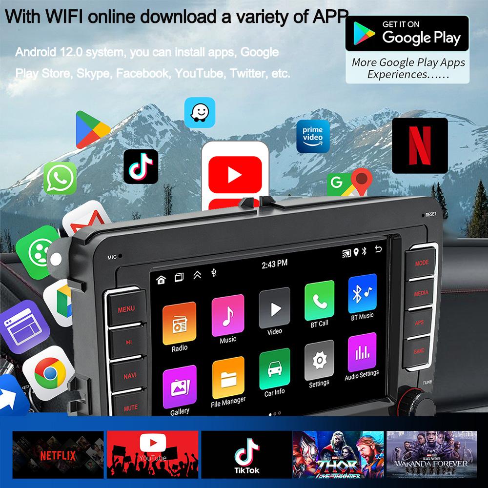 7inch Car Radio Carplay 2 Din GPS Android Multimedia Player for VW Volkswagen Golf  Passat Jetta MK5 MK6 Car Intelligent Systems