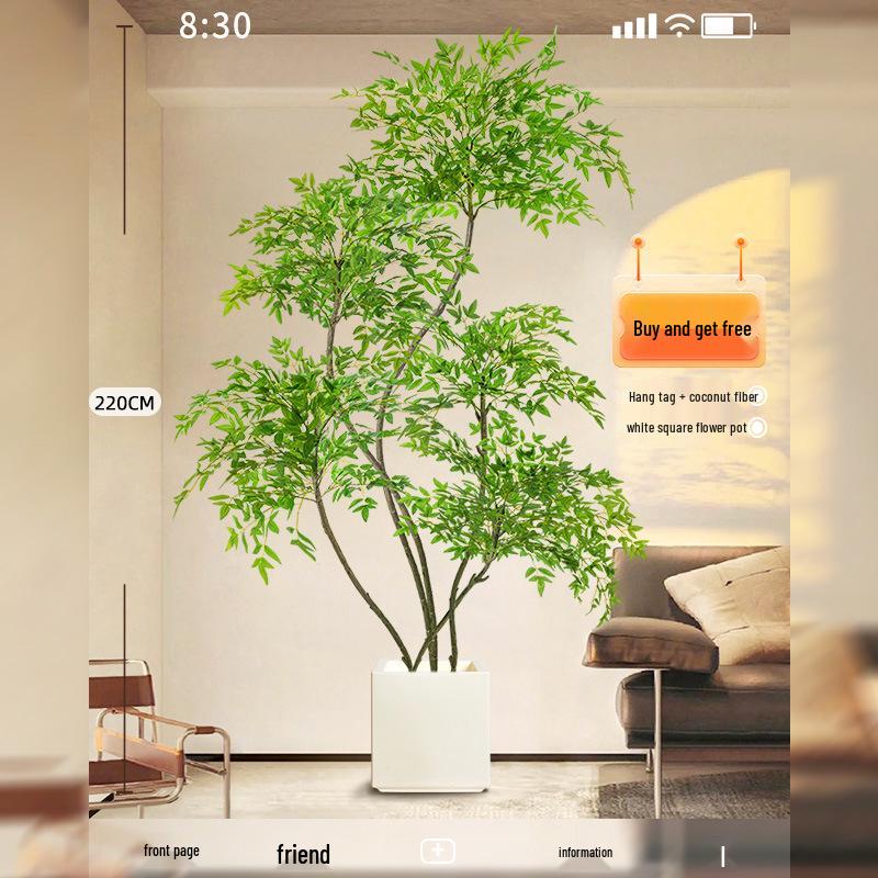 Nandina Luxury Artificial Tree - Indoor Floor Decoration & Bionic Green Plant Potted Ornament