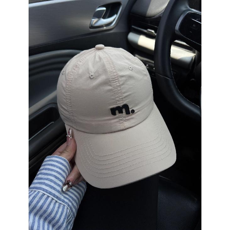 Quick-drying baseball cap for women, featuring letter embroidery, a soft brim, and a duckbill design, suitable for spring and summer, and available
