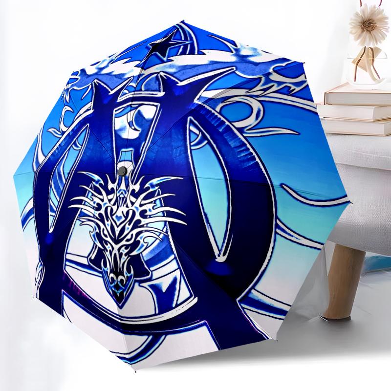 Printed Marseille Folding Umbrella,Outdoor,Leisure,And Travel Umbrella,Durable Umbrella Fabric,Birthday And Holiday Gift