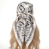 AWAYTR Satin Cashew Headband Hair Scarf Bands for Women Party Headwear Elegant Print Bandana Turban Hairband Headpiece