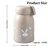 10.8oz/320ml Mini Water Bottle with Handle Pocket Design Thermal Cups Solid Color Durable Travel Coffee Mug