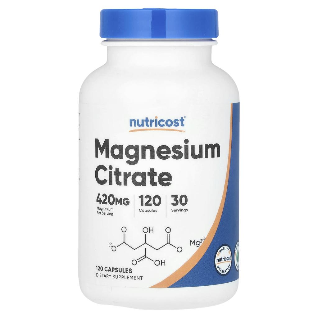 Magnesium Citrate, 120 Capsules (105Mg per Capsule)