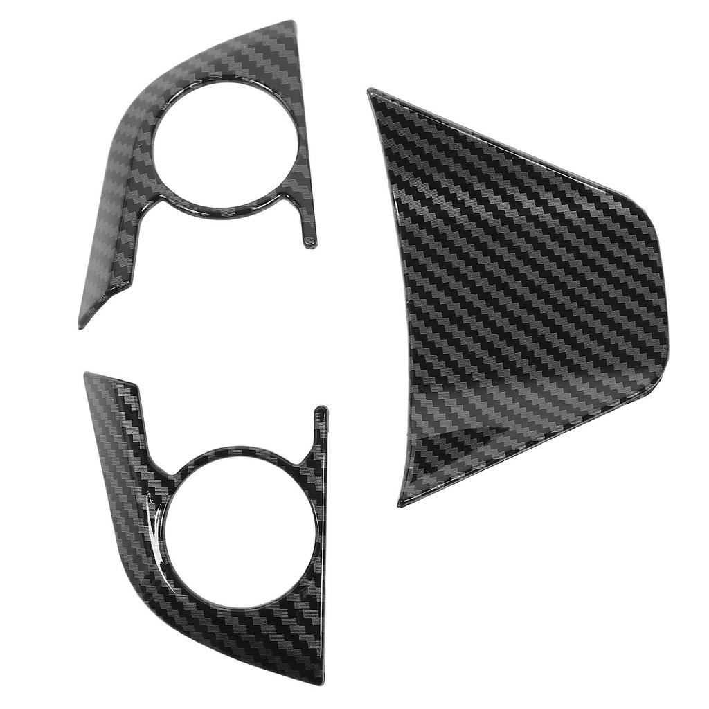 3 Pcs Steering Wheel Panel Trim Carbon Fiber Style Steering Wheel Decorative Decals for Camry XV70