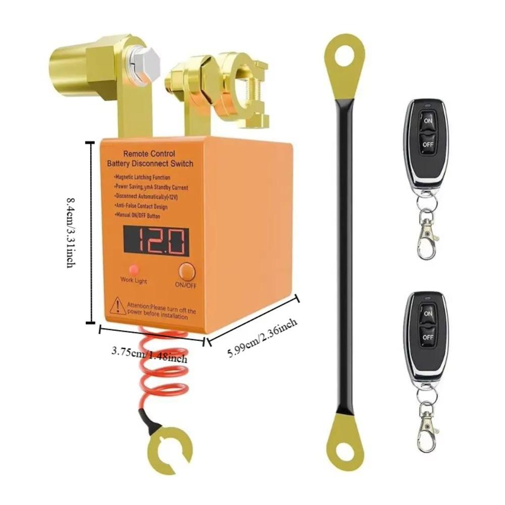 LED Display Remote Control Battery Disconnect Switch Car Battery Turn Off Switch  Auto Car