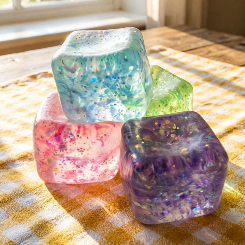 Hot 1-4pcs Snowflake Ice Cube Malt Sugar Squishy Blind Box Stress Relief Slow Rebound Anti-Anxiety Squeeze Toy sale