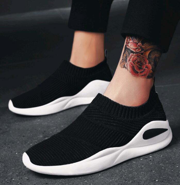 

Модная мужская повседневная обувь Модная мужская обувь Весна Лето сетка любители унисекс Fly Weave Легкая Дышащая обувь-носок gvy7 6.5 чёрный