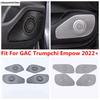 Car Inner Door Speaker Horn Audio Sound Frame Decor Cover Trim For GAC Trumpchi Empow  - 2025 Stainless Steel Accessories