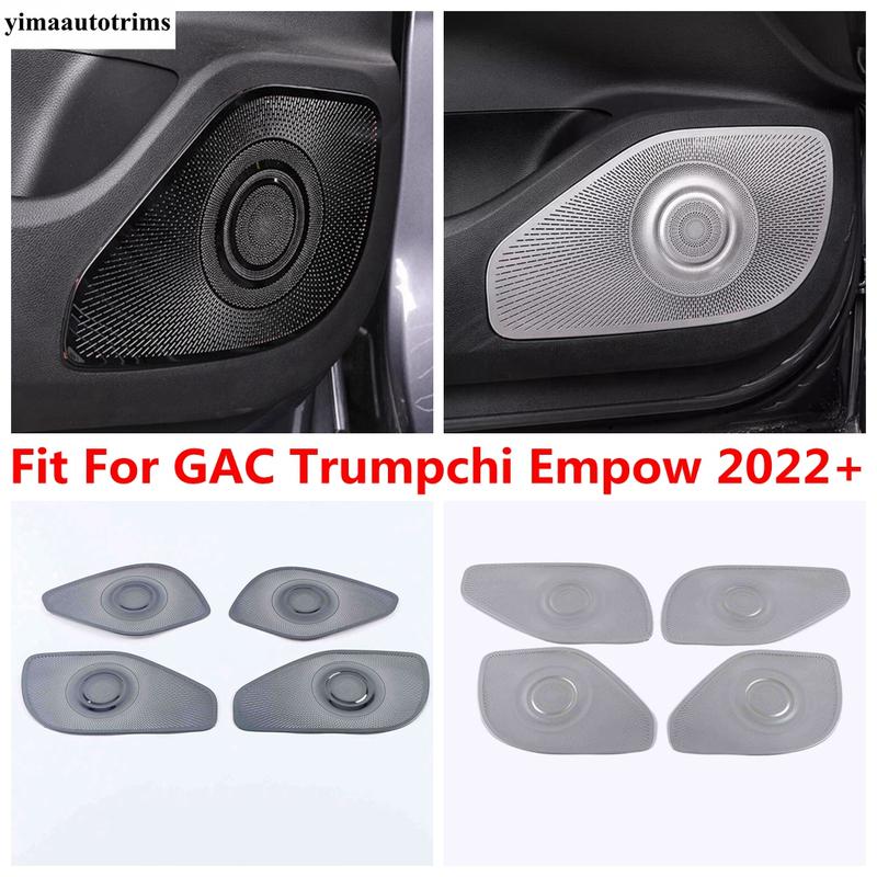 Car Inner Door Speaker Horn Audio Sound Frame Decor Cover Trim For GAC Trumpchi Empow - 2025 Stainless Steel Accessories