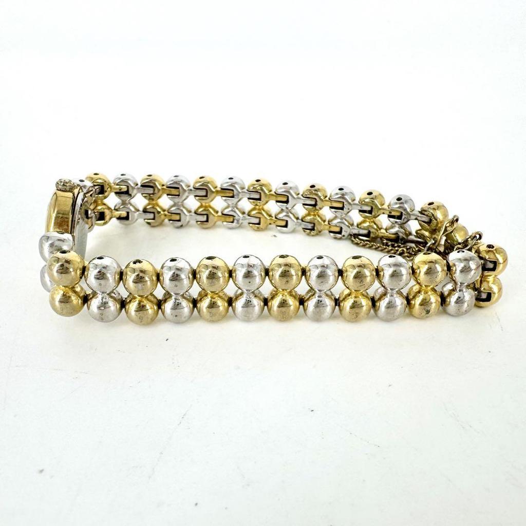 [USED] Battery-powered SEIKO bangle watch for women, two-tone