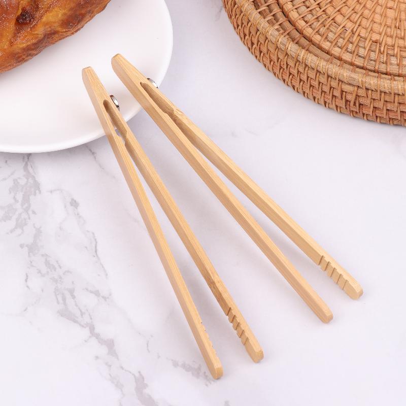 2Pcs Magnetic Bamboo Toast Tongs Wooden Tongs Durable And Stylish Kitchen Tool For Hot Bread, Fruits, Cheese