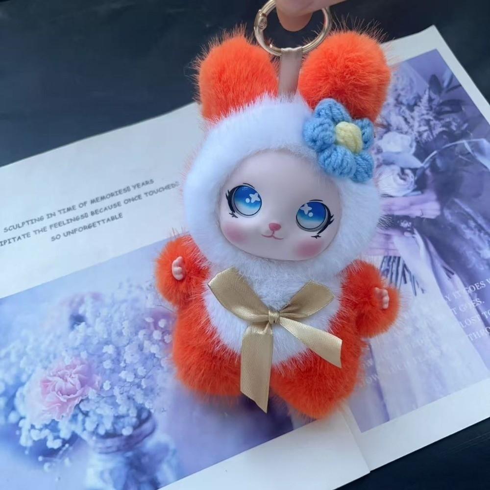 Ornaments Rabbit Plush Keychain Bag Hanging Bunny Plush Doll Pendant Rabbit Doll Figures  Car Decor