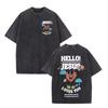 Christian Jesus Faith Over Fear Bible Verse Washed T-shirts Men Women Fashion Vintage Oversized T Shirts Harajuku Cotton T-shirt