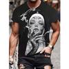 T-shirt Stampata 3D Spartan alla Moda 2026 Nuova Maglietta da Uomo a Maniche Corte Abbigliamento Taglie Forti Girocollo Larga Magliette Guerriero Spartano