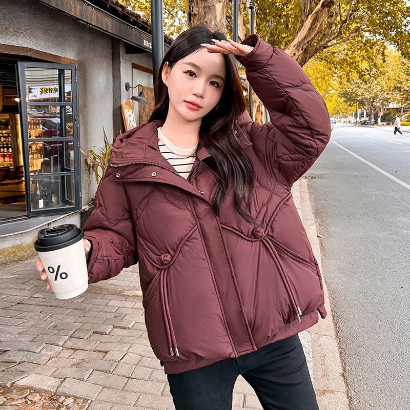 Short down cotton clothes winter women's new light and thin loose short small fashion coat