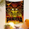 Pantera Band Tapestry Wall Hanging, Heavy Metal Logo Poster Art, Rock Wall Decor for Bedroom Living Room Dorm