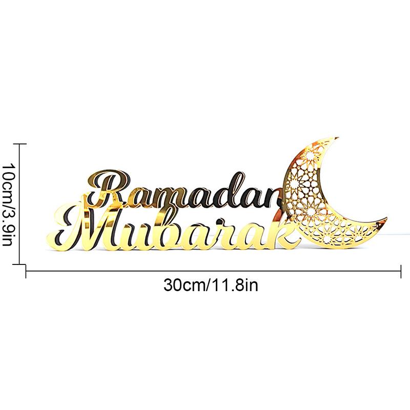 Ramadan Mubarak Acrylic Ornament For Home Islamic Muslim Party Decor 2025 Eid Mubarak Ramadan Kareem Decoration Eid Al Adha Gift