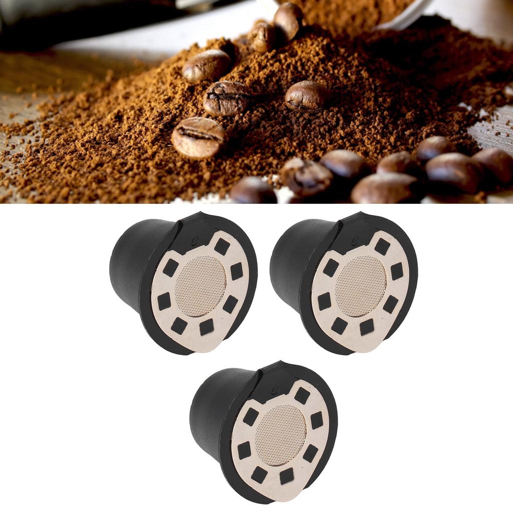 50ML Coffee Capsule Pods Cup with Spoon Brush Reusable Filter Stainless Steel Replacement for