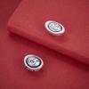 S999 Sterling Silver Chinese Ingots Spacer Beads 3D Fu Cai for DIY Bracelets & Necklaces.