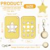 PATIKIL 2-Piece Cute Leather ID Holder with Drawer Reel and Keychain, ID Card Clip Protector Cover for Women, Office, Business, and Travel, Light
