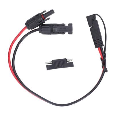 Solar Panel Connector Cable 12AWG PVC Copper Solar Panel To SAE Adapter for Motorbike Cars