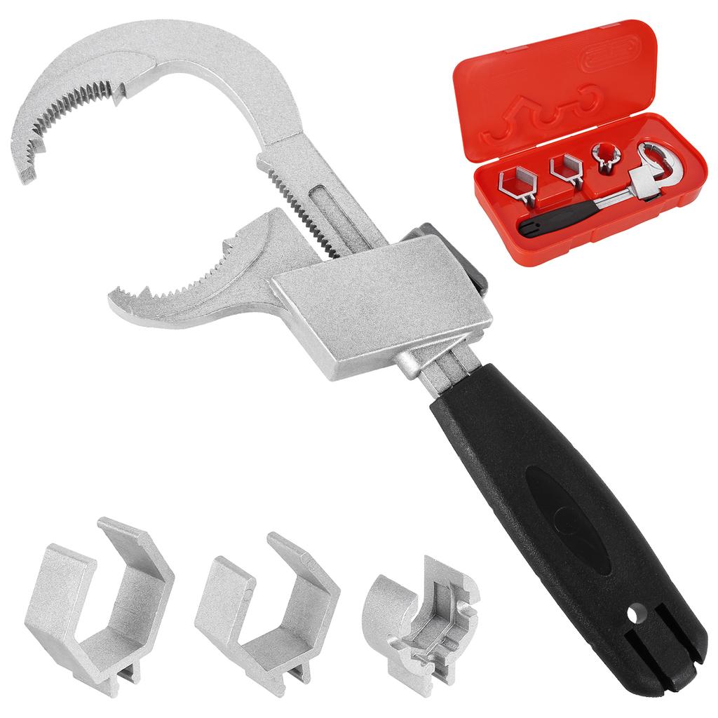 Multifunctional Bath Wrench Digital Adjustable Torque Wrench Steel Open End Interchangeable Head Torque Wrench Spanner Hand Tool