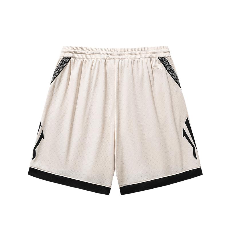 Anta Kyrie Serie Locker Vielseitig Bequem Einfach Atmungsaktiv Mittelhoch Kordelzug Mode Street Casual Shorts Unisex Shorts Schlammgrau 172631309-2