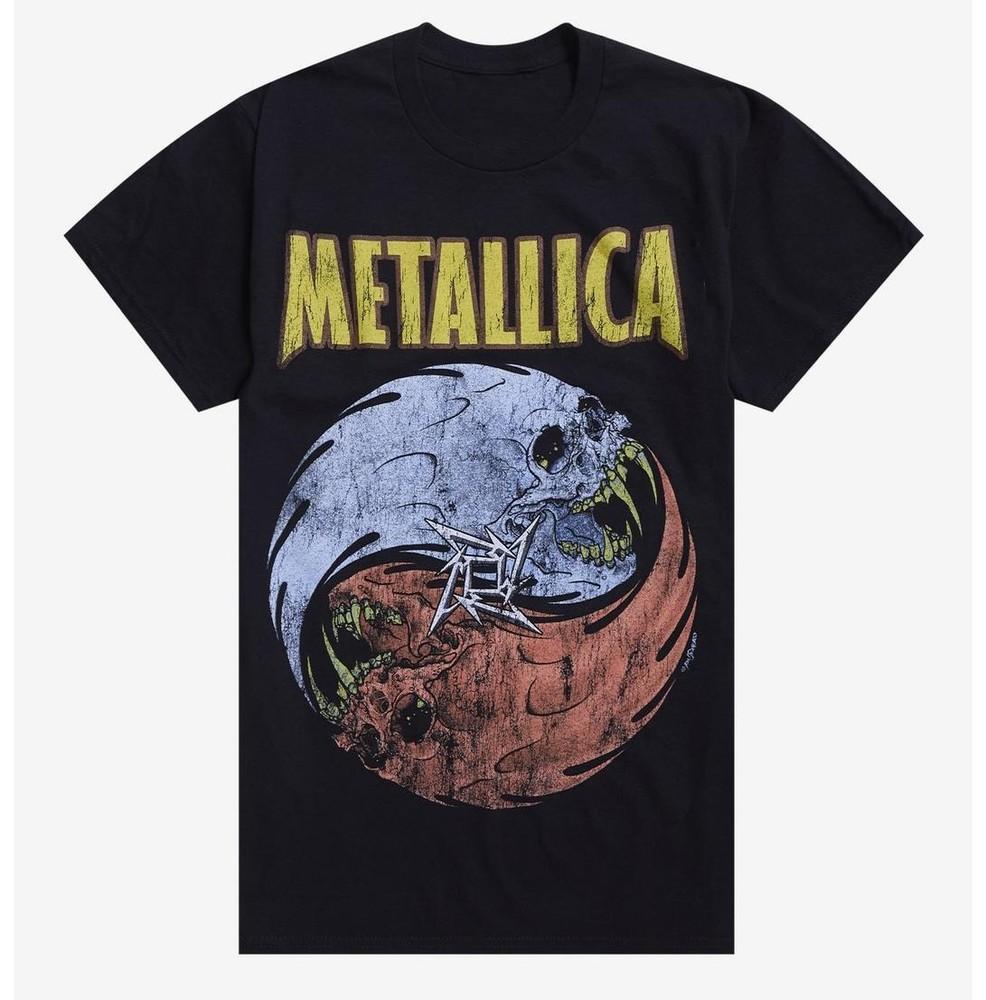 Metall*ica Skull Yin Yang T-Shirt Unisex Size S-5XL Unisex T-Shirt S