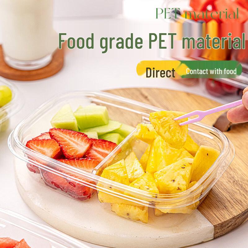 ZISIZ Disposable Double Compartment Fruit Box