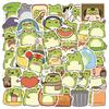 50 Pieces of Cute Frog Doodle Stickers - A Fun and Adorable Expression Pack for DIY Journaling and A Suitcase for Carrying It.