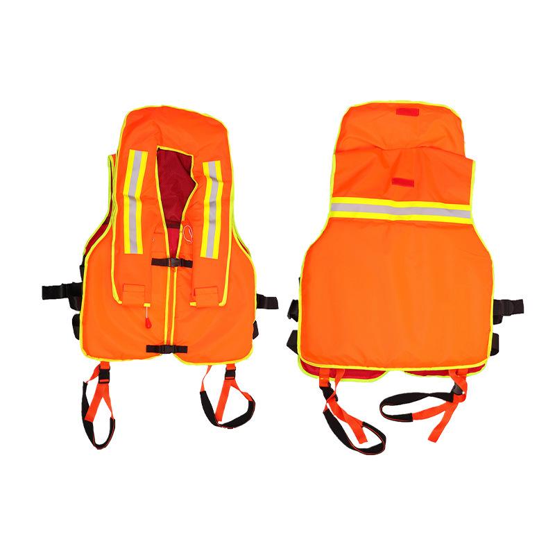 Enhanced Buoyancy Firefighting Life Jacket - Inflatable, Portable, Professional Maritime Flood Control Vest