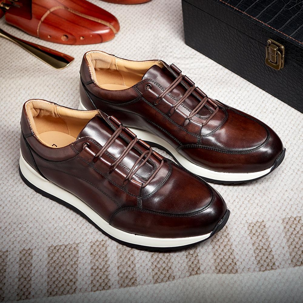 Light Luxury Leather Shoes Men'S Leather Casual Shoes Fashion Party Men'S Shoes Large Size Casualleathershoes
