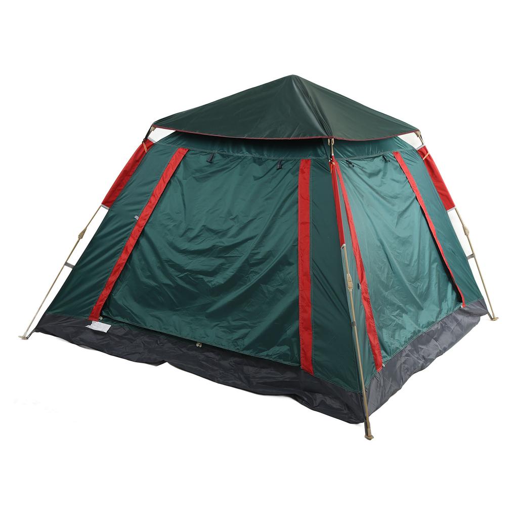 Camping Tent with Vinyl Coating 3 To 4 Person Waterproof Automatic Double Layer Family Tent for