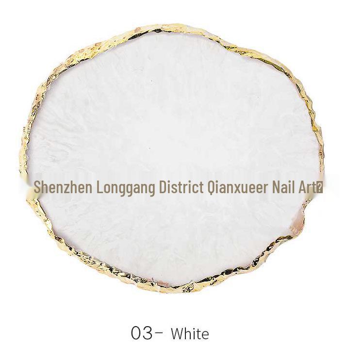 Nail Art Resin Agate Palette: Round Square Color Mixing & Display Board